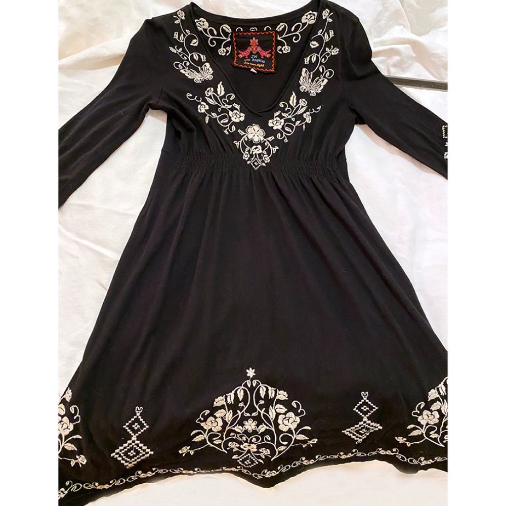 Johnny Was embroidered cocktail dress